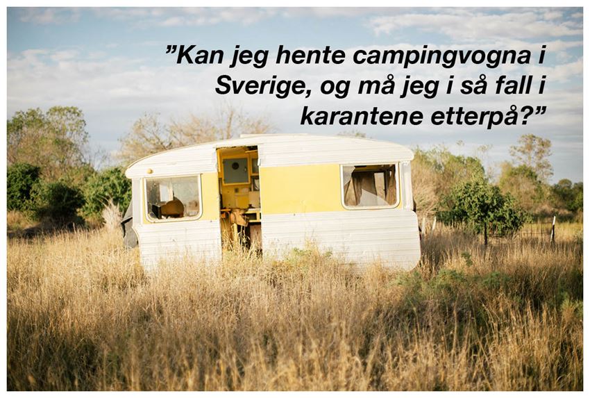 Sliten campingvogn